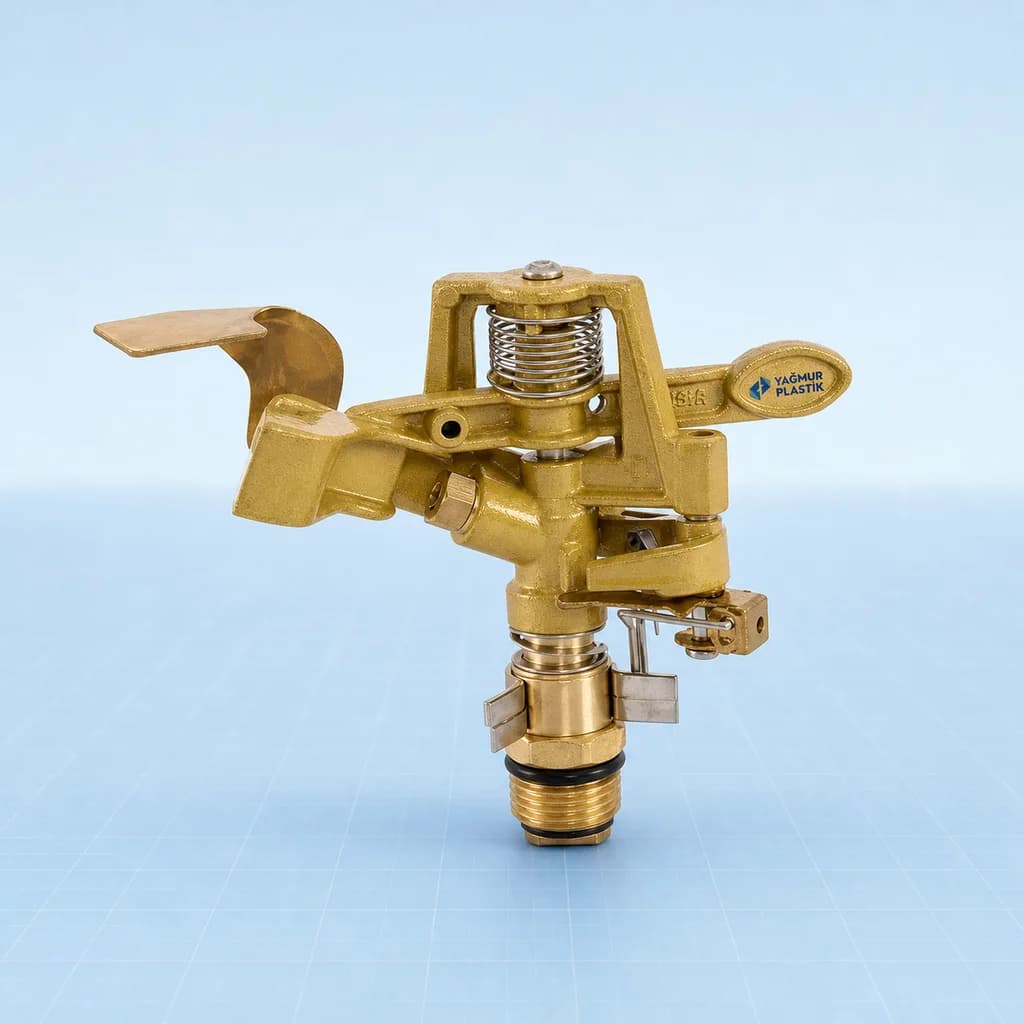 1/2″ Açılı Metal Çim Fiskiye - Teknik görünüm