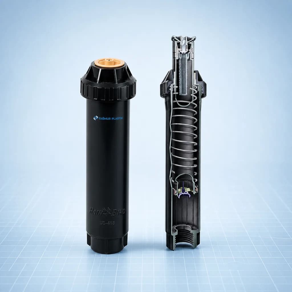 Rain Bird US-418 Uni Sprey Otomatik Sulama Başlığı - Teknik görünüm