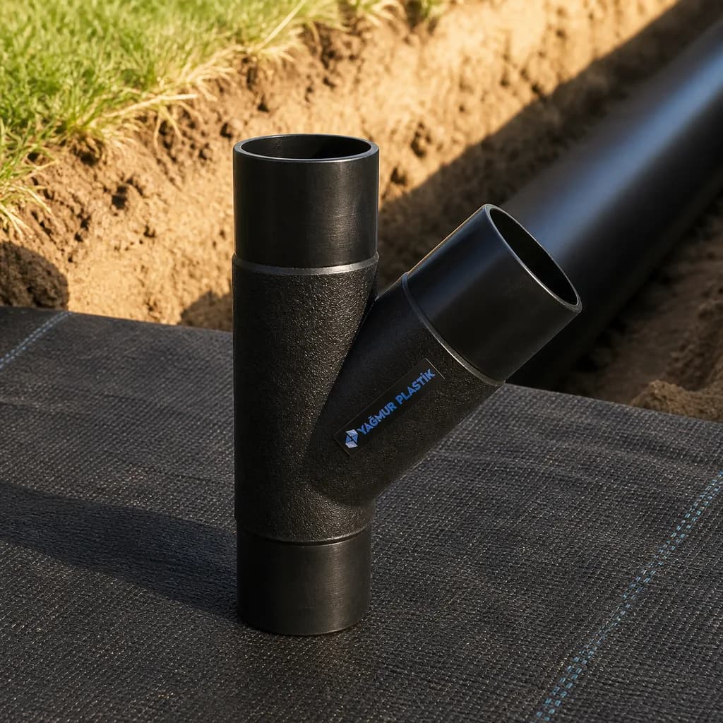 HDPE Çatal Te 45° - Spigot (Alın Kaynak Ek Parçalar)