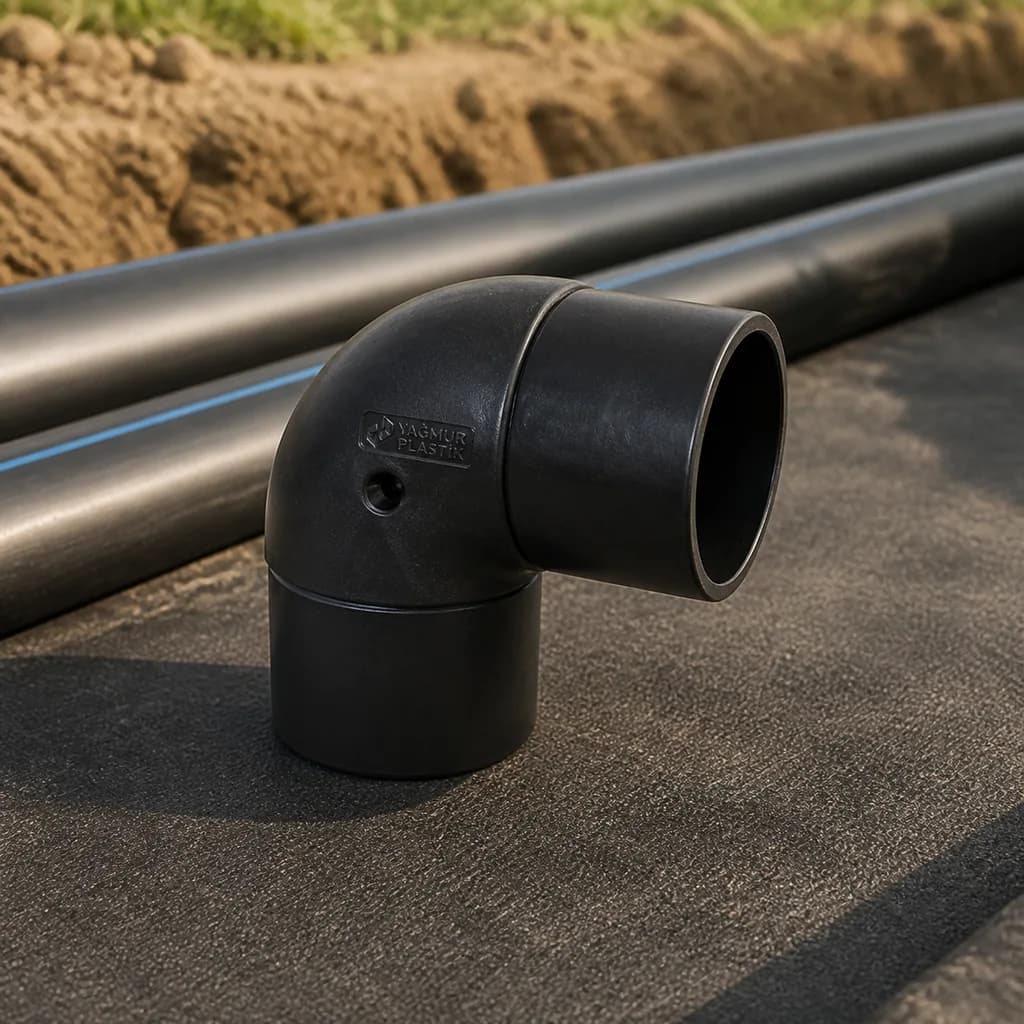 HDPE Dirsek 90° - Spigot (Alın Kaynak Ek Parçalar)
