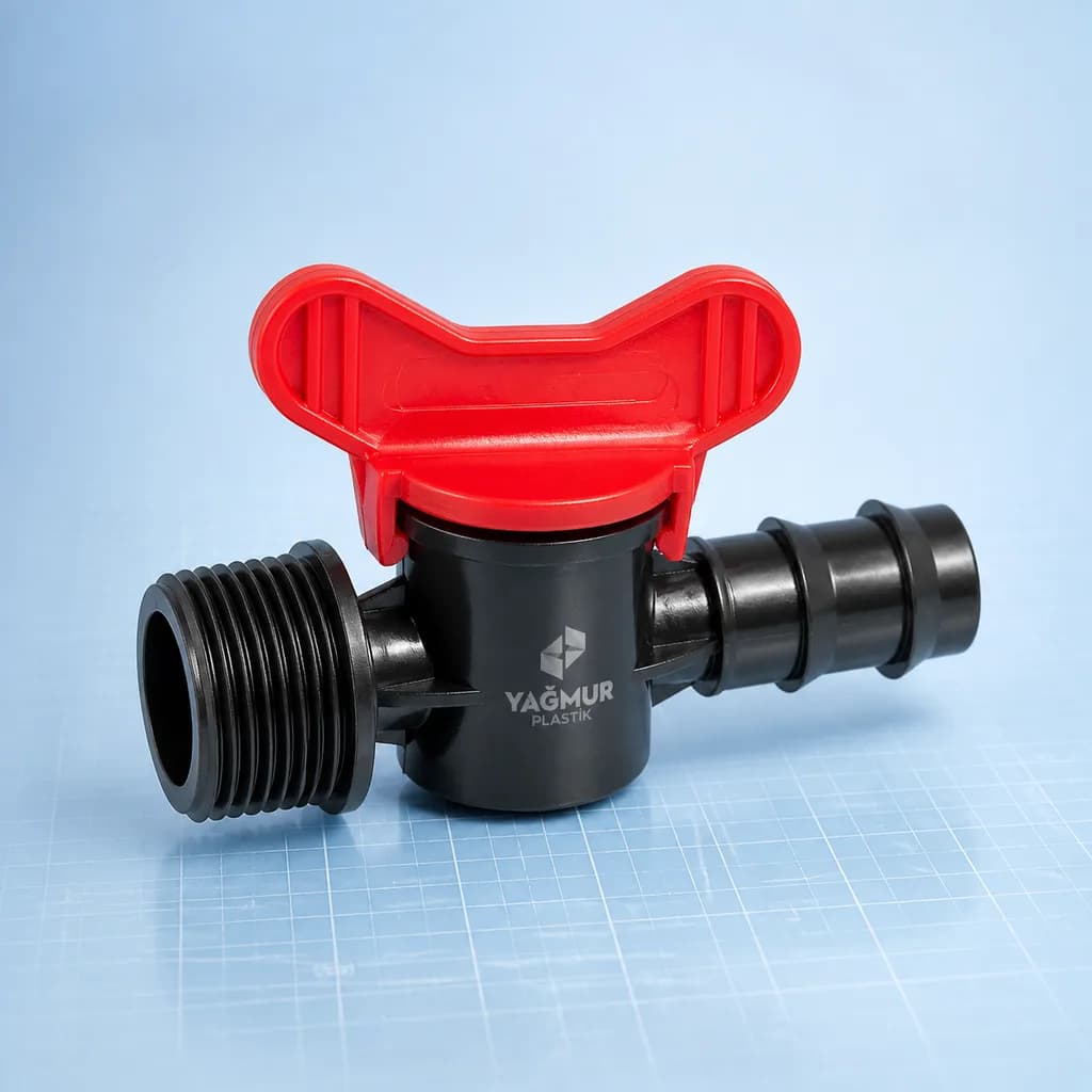 Erkek Dişli Mini Vana - Teknik görünüm