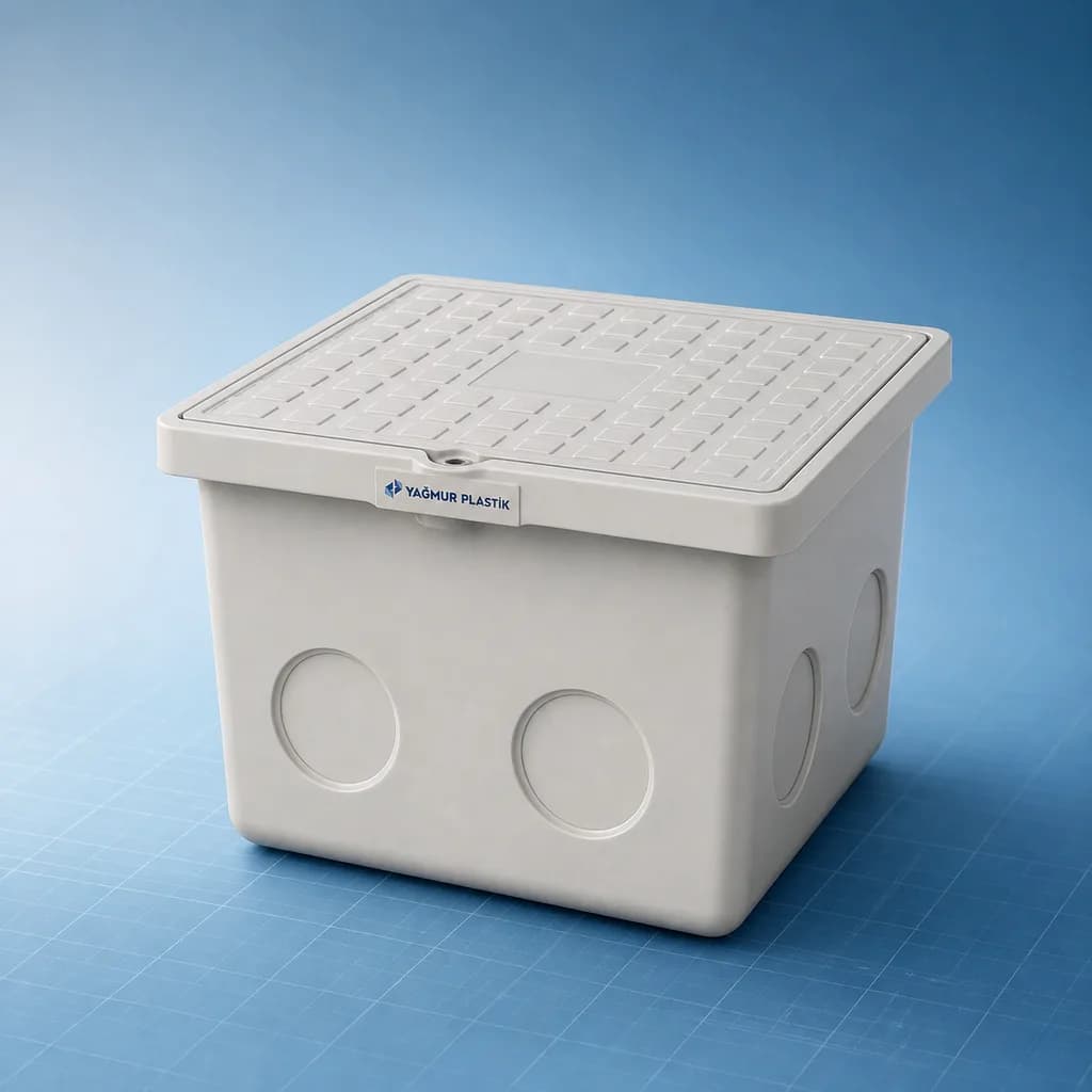 Kompozit Rögar Kutuları 485x485x415 mm - Teknik görünüm