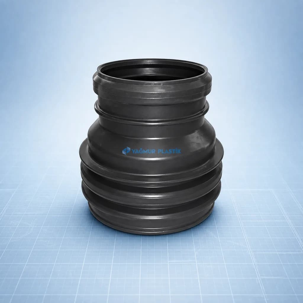 Koruge PVC Geçiş Adaptörü - Teknik görünüm